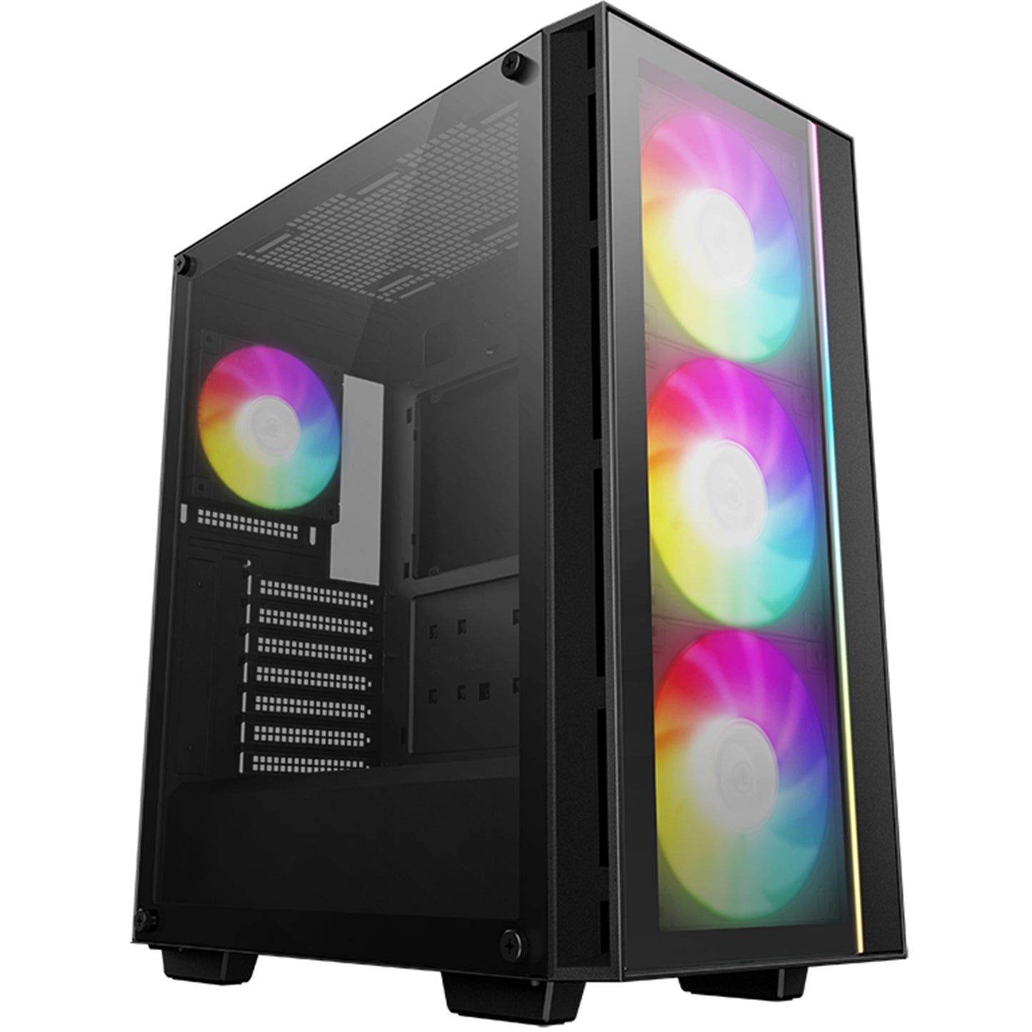 DeepCool MATREXX 55 V4 C Mid-Tower ATX Case, Type-C and USB 3.0, front ARGB fans and front LED strip, Tempered Glass Side Panel