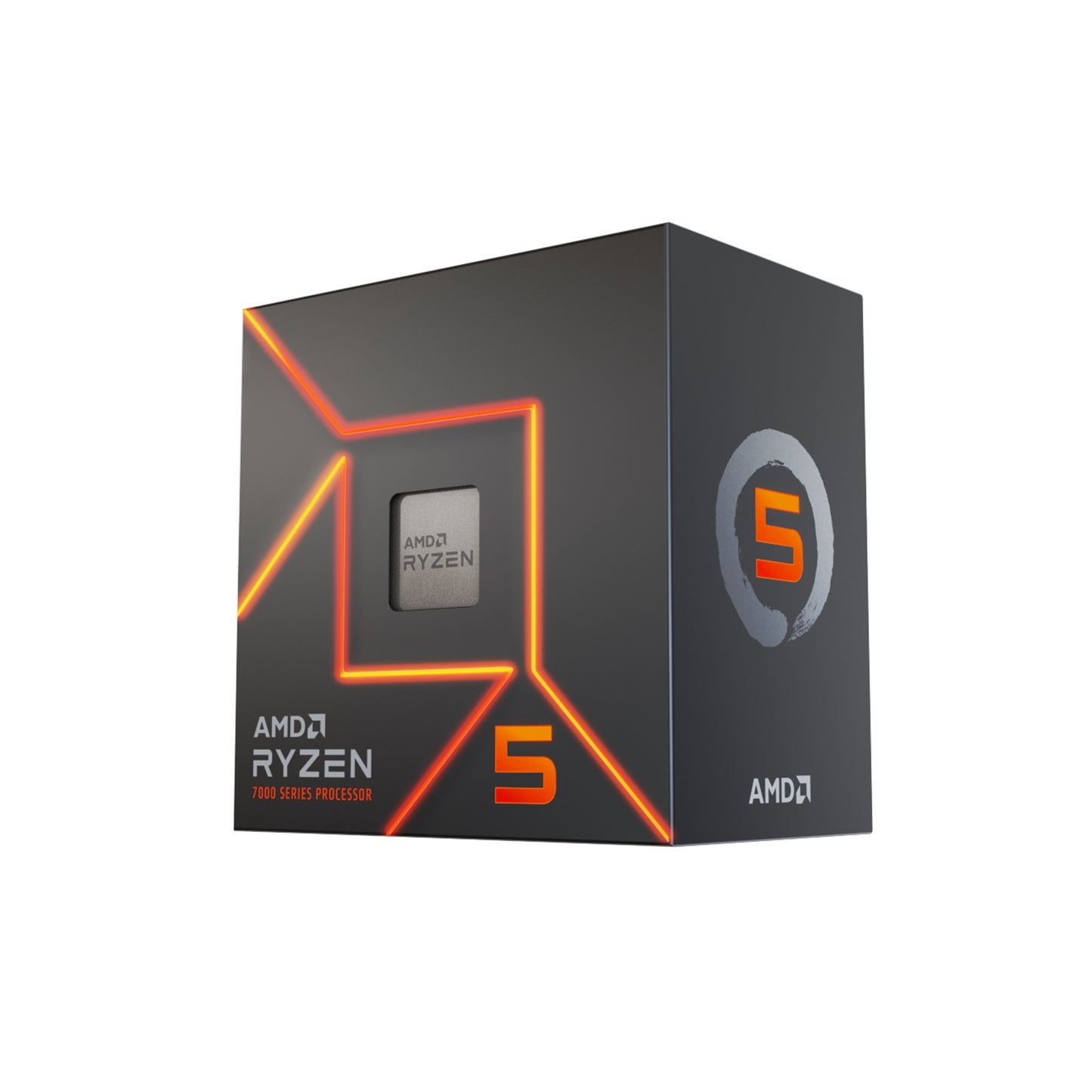 AMD Ryzen 5 7600 6 Core AM5 Processor, 12 Threads, 3.8Ghz up to 5.1Ghz Turbo, 38MB Cache, 65W, Wraith Stealth Cooler, Radeon Graphics,
