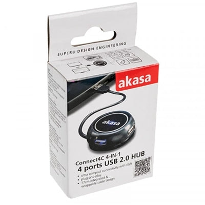 Akasa Connect4C 4 Port USB 2.0 Hub