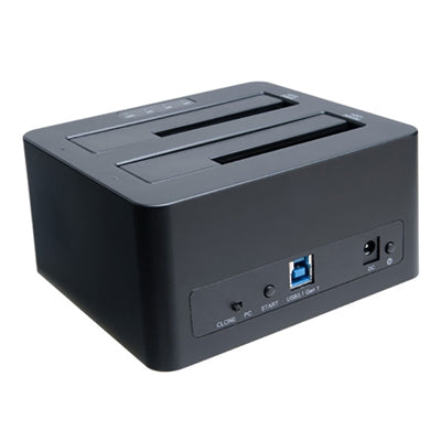 Akasa AK-DK08U3-BKCM DuoDock X3 Dual bay USB 3.1 Gen1 Clone Docking Station, 2.5” and 3.5” SATA HDD/SSD Drives Supported