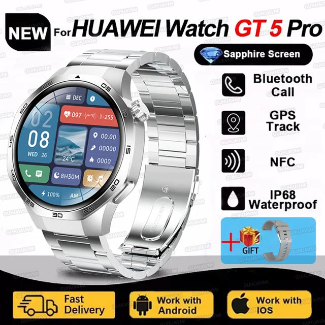 Huawei Watch GT5 Pro 2025 - Smartwatch with AMOLED Screen, NFC, GPS Tracker, Bluetooth Call, Health Features & Waterproof for Men & Women