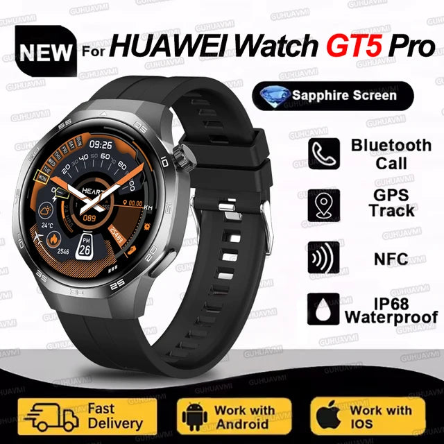 Huawei Watch GT5 Pro 2025 - Smartwatch with AMOLED Screen, NFC, GPS Tracker, Bluetooth Call, Health Features & Waterproof for Men & Women