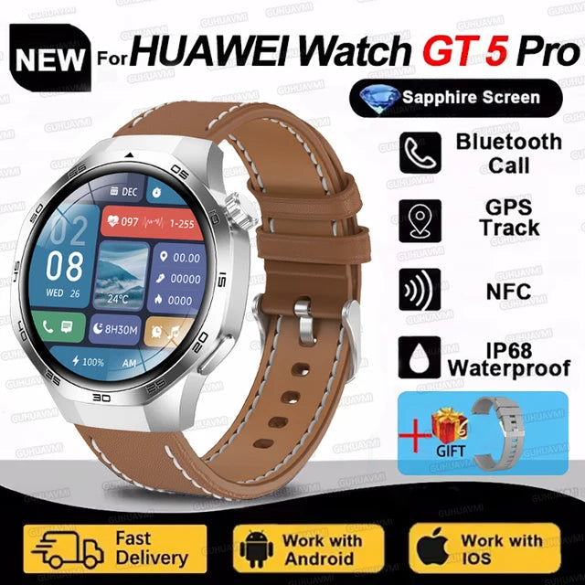 Huawei Watch GT5 Pro 2025 - Smartwatch with AMOLED Screen, NFC, GPS Tracker, Bluetooth Call, Health Features & Waterproof for Men & Women