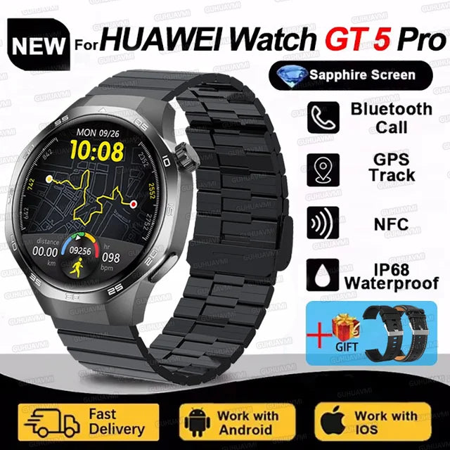 Huawei Watch GT5 Pro 2025 - Smartwatch with AMOLED Screen, NFC, GPS Tracker, Bluetooth Call, Health Features & Waterproof for Men & Women