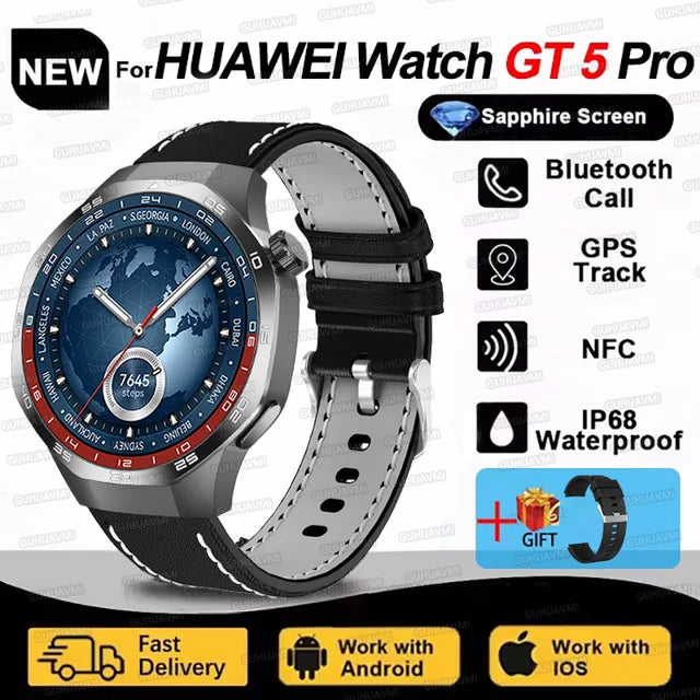 Huawei Watch GT5 Pro 2025 - Smartwatch with AMOLED Screen, NFC, GPS Tracker, Bluetooth Call, Health Features & Waterproof for Men & Women