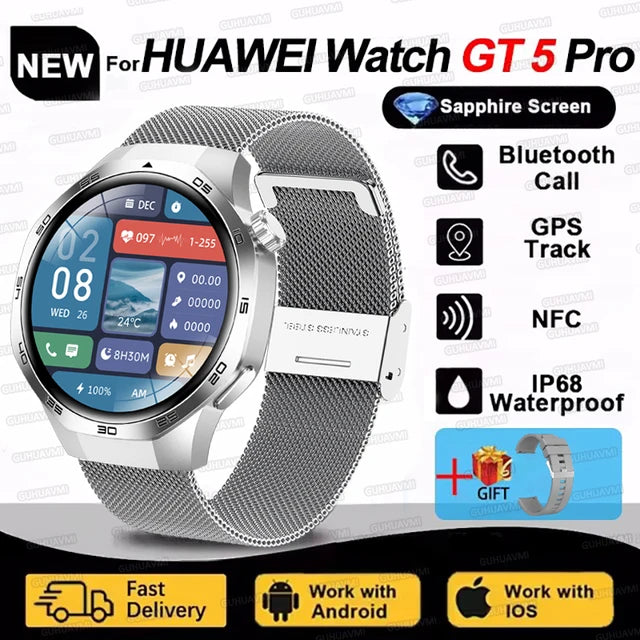 Huawei Watch GT5 Pro 2025 - Smartwatch with AMOLED Screen, NFC, GPS Tracker, Bluetooth Call, Health Features & Waterproof for Men & Women