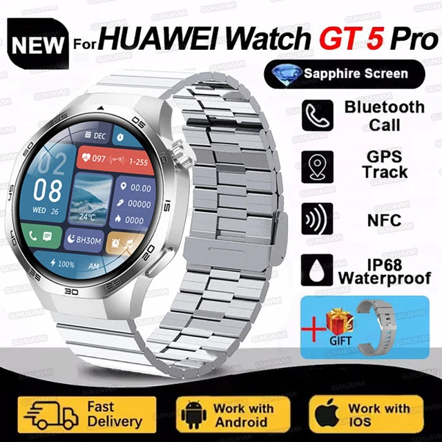 Huawei Watch GT5 Pro 2025 - Smartwatch with AMOLED Screen, NFC, GPS Tracker, Bluetooth Call, Health Features & Waterproof for Men & Women