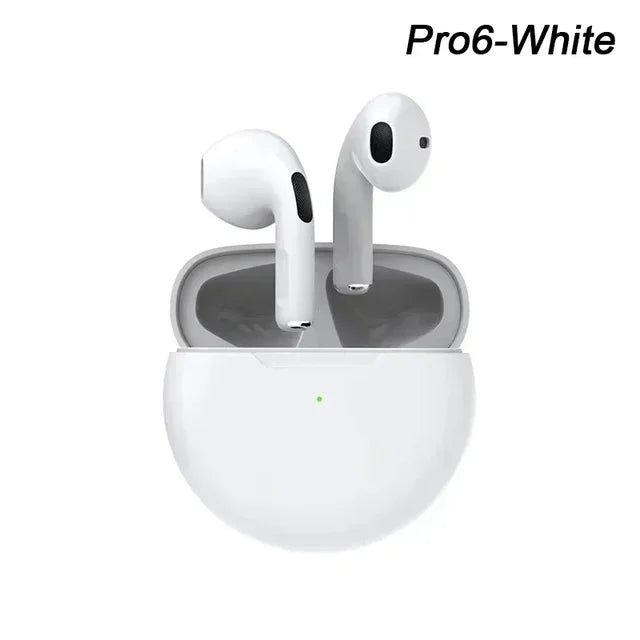 Air Pro 6 Bluetooth Wireless Earbuds – TWS Earphones, Stereo Headset with Microphone, High-Quality Sound