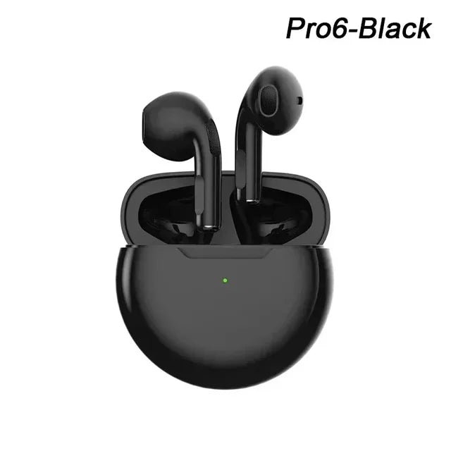 Air Pro 6 Bluetooth Wireless Earbuds – TWS Earphones, Stereo Headset with Microphone, High-Quality Sound