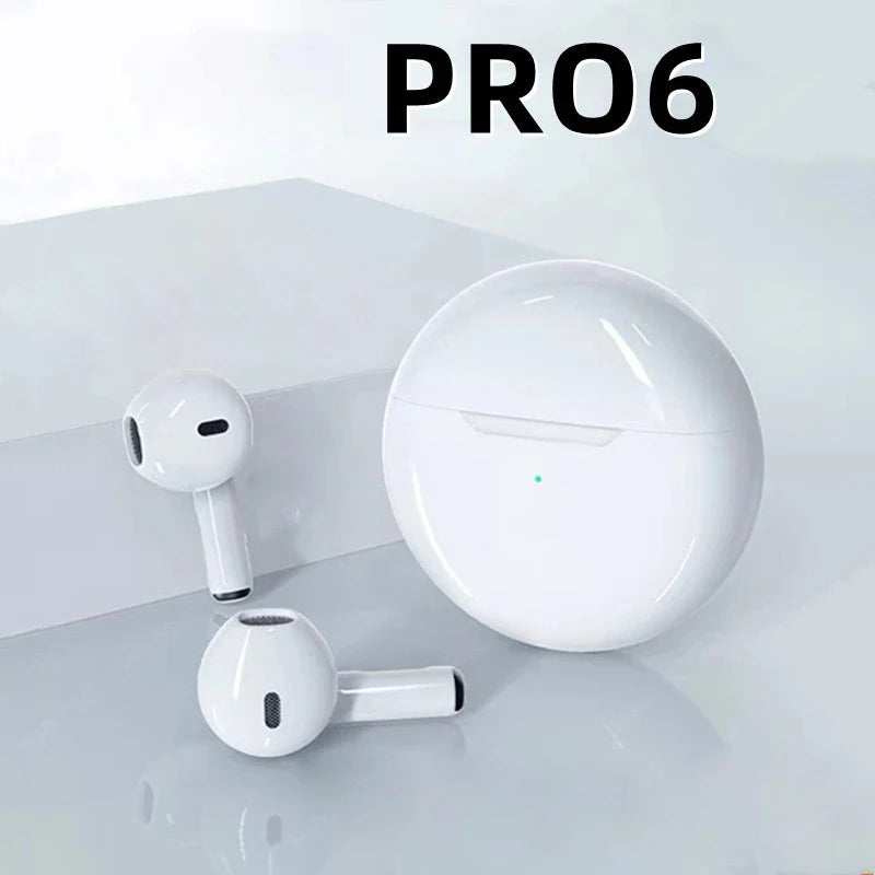 Air Pro 6 Bluetooth Wireless Earbuds – TWS Earphones, Stereo Headset with Microphone, High-Quality Sound