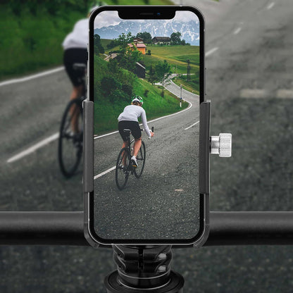 Aluminum Bike Phone Holder Shockproof Motorcycle Phone Mount Adjustable Universal Bottom Support Design for Bicycle Phone Mount