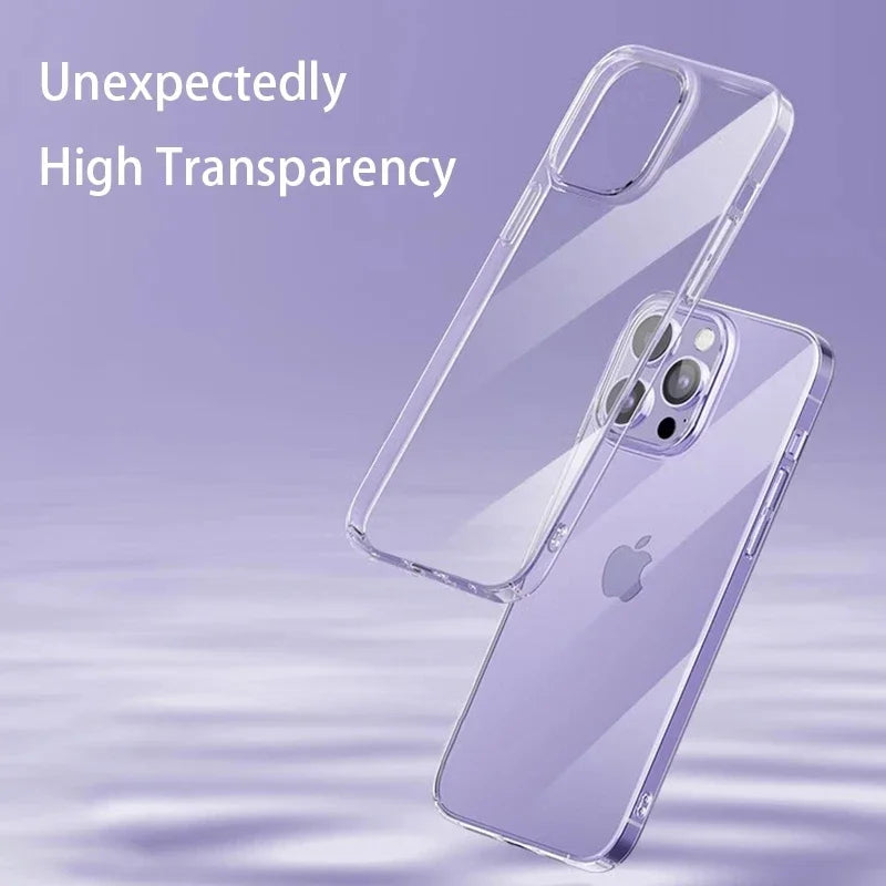 Clear Phone Case for iPhone 13 14 Pro Max 12 Mini 7 16 Plus Soft TPU Ultra-thin Back Cover Case for iPhone 11 PRO X XR XS MAX 15