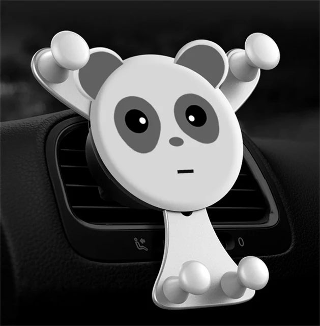 Gravity Car Phone Holder Air Vent Clip Smile Face Mount Mobile Cell Stand GPS Support For iPhone 12 Pro Max Xiaomi Samsung