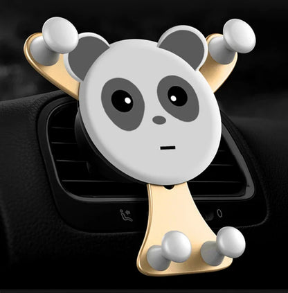 Gravity Car Phone Holder Air Vent Clip Smile Face Mount Mobile Cell Stand GPS Support For iPhone 12 Pro Max Xiaomi Samsung