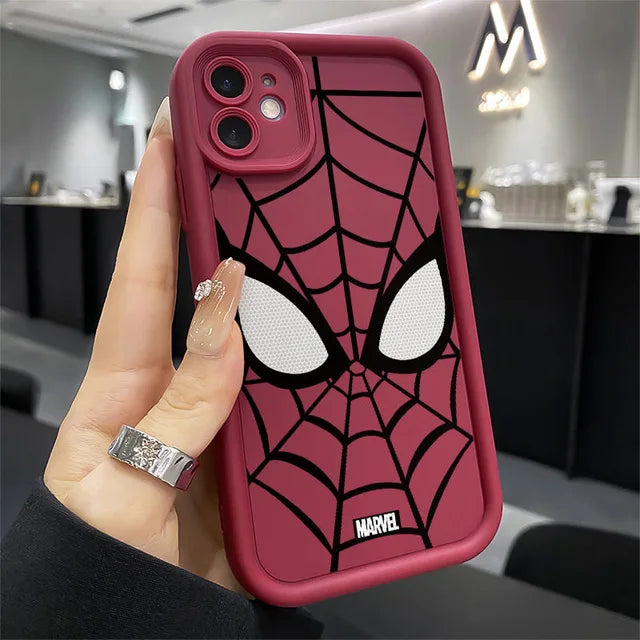 Marvel Spider-Man TPU Phone Case for iPhone 16, 15, 14, 13, 12, 11, XR, XS, 7, 8 Plus - Soft Silicone, Multistep, Cool & Protective Cover