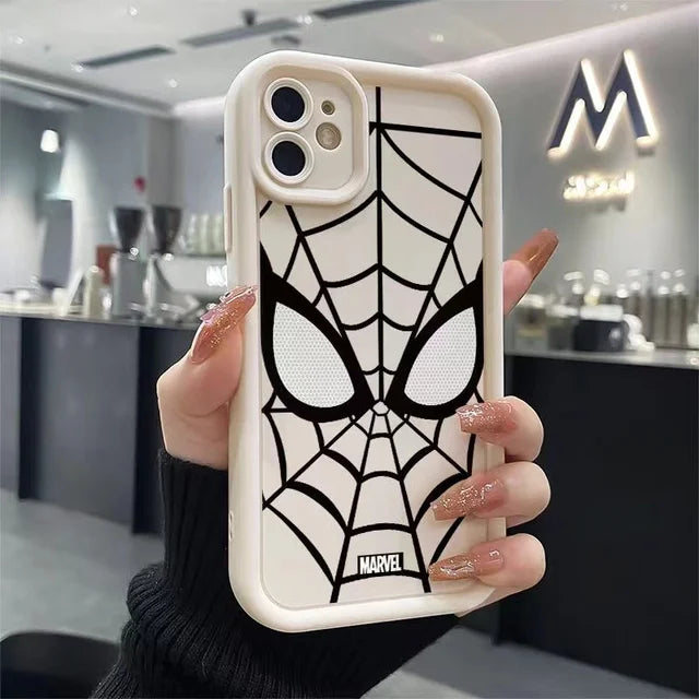 Marvel Spider-Man TPU Phone Case for iPhone 16, 15, 14, 13, 12, 11, XR, XS, 7, 8 Plus - Soft Silicone, Multistep, Cool & Protective Cover