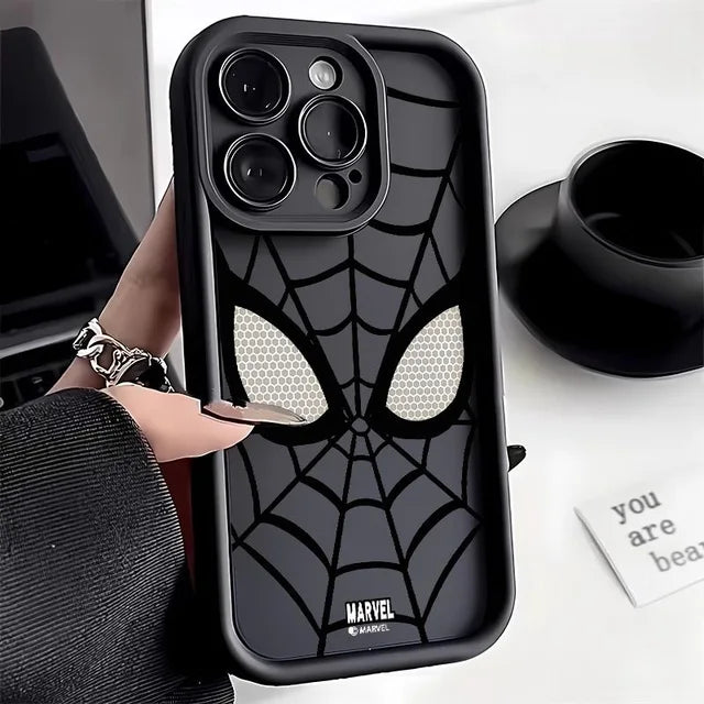 Marvel Spider-Man TPU Phone Case for iPhone 16, 15, 14, 13, 12, 11, XR, XS, 7, 8 Plus - Soft Silicone, Multistep, Cool & Protective Cover