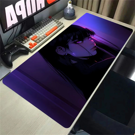 Mouse Pad 900x400 PC Gaming Accessories Mousepad Laptop Purple Anime Cool Girl Deskmat Keyboard Rug XXL Kawaii Rubber Desk Mat