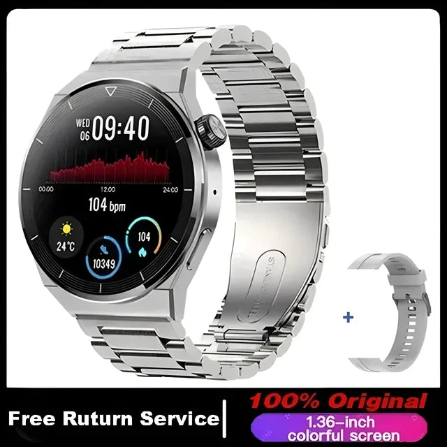 New GPS Smart Watch GT4 for Men Women AMOLED 360*360 HD Screen Heart Rate DIY Face Bluetooth Call SmartWatch NFC GT4 Pro 2024