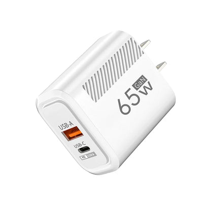 Total 65W USB C Charger GaN Fast Charging Wall Charger For iPhone Samsung Xiaomi Quick Charge EU/US Plug Phone Charger Adapter