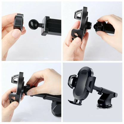 Universal Car 360°Rotate MobilePhone Holder Mount Sucker Retractable Arm Phone Bracket Stand Fit For iPhone 13 12 Pro Max Xiaomi