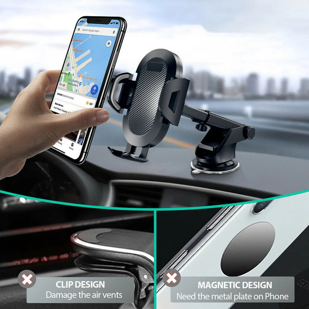 Universal Car 360°Rotate MobilePhone Holder Mount Sucker Retractable Arm Phone Bracket Stand Fit For iPhone 13 12 Pro Max Xiaomi