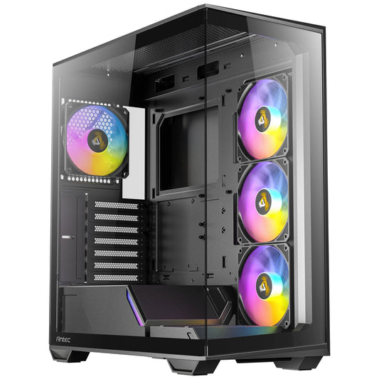 ANTEC Constellation C3 Black ARGB Case, 270' Full-View Tempered Glass, Dual Chamber, Tool-Free Design, 4 x ARGB PWM Fns With Built-In Fan Controller, ATX, Micro-ATX, ITX