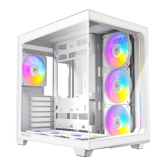 ANTEC Constellation C5 White ARGB Case, 270' Full-View Tempered Glass, Dual Chamber, Support Back-Connect Motherboards, 7 x ARGB PWM Fans With Built-In Fan Controller, ATX, Micro-ATX, ITX