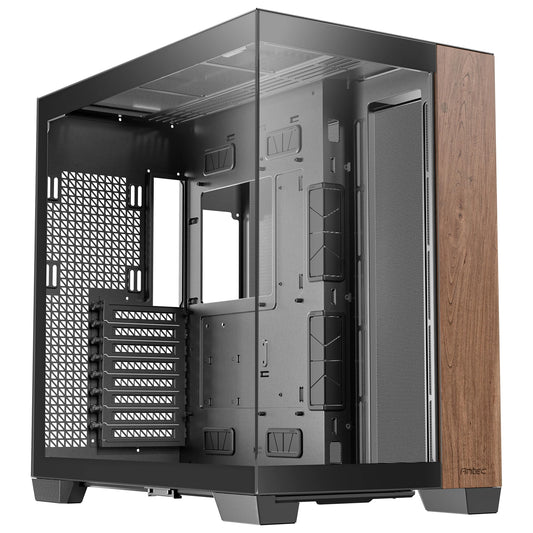 ANTEC Constellation C8 Dual Chamber Case, Gaming, Wood, Full Tower, 2 x USB 3.0 / 1 x USB Type-C, Seamless Left and Front Tempered Glass Side Panel, E-ATX, ATX, Micro ATX, ITX