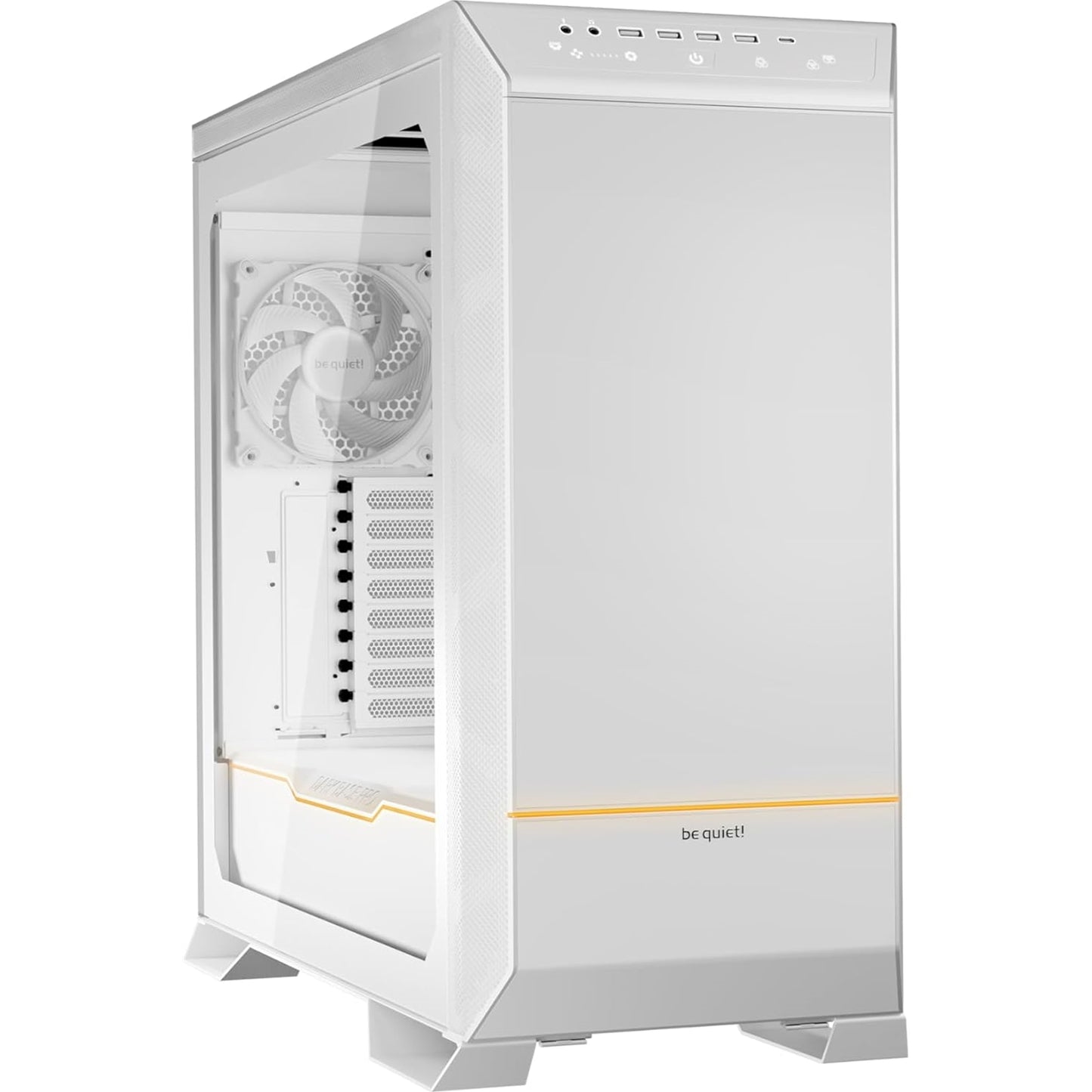 be quiet! Dark Base Pro 901 Full Tower Gaming PC Case, White, 4x USB 3.2 Type A, Interchangeable Top Cover and Front Panel, Touch Sensitive Controller, 3x Silent WIngs 4 PWM Fans, ARGB Lighting