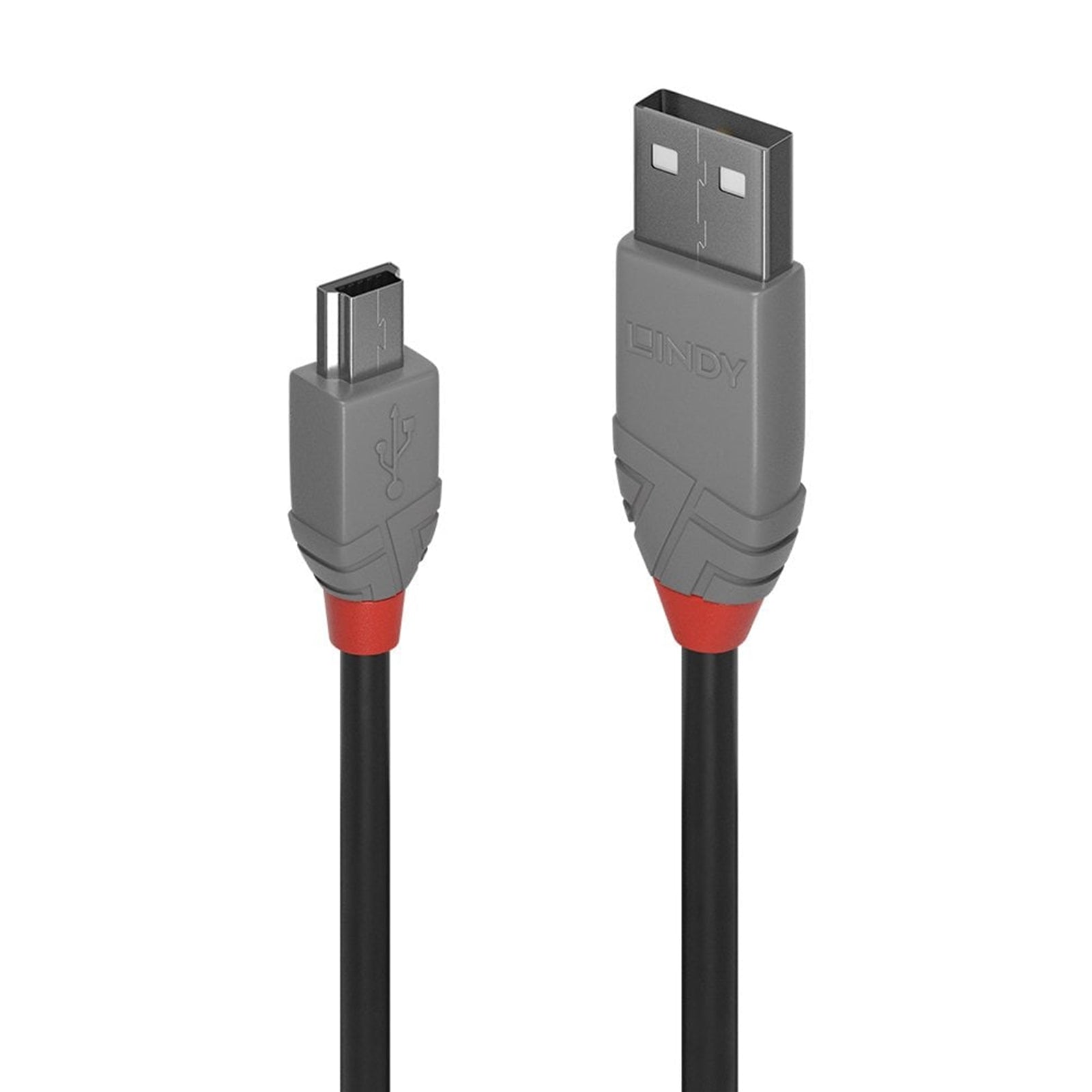 Lindy 36721 0.5m USB-A (M) 2.0 To USB Mini-B (M) 2.0 Anthra Line 480Mbps Cable - Black