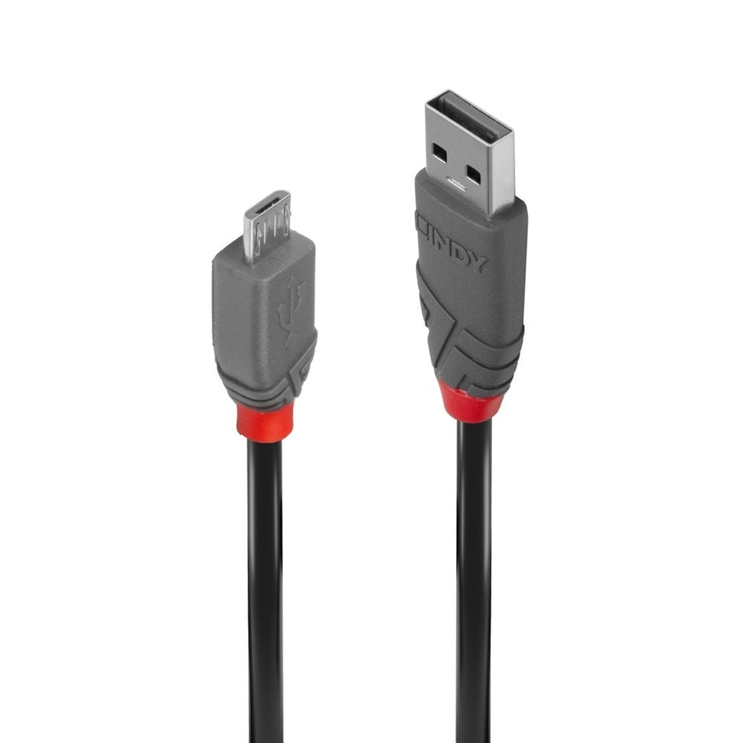 Lindy 36730 0.2m USB 2.0 Type A to Micro-B Cable, Anthra Line