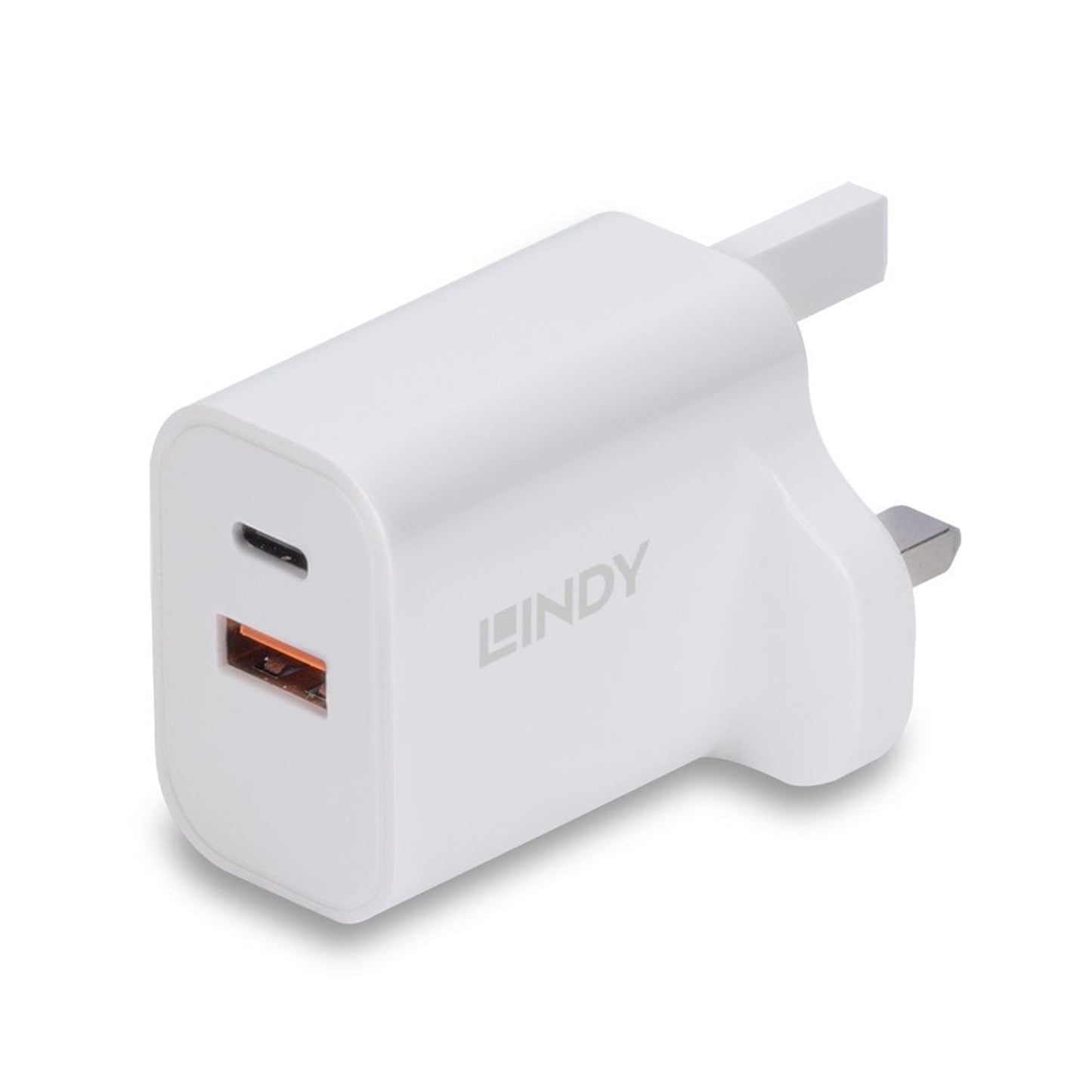 LINDY 73425 30W USB Type A & C Charger UK Plug