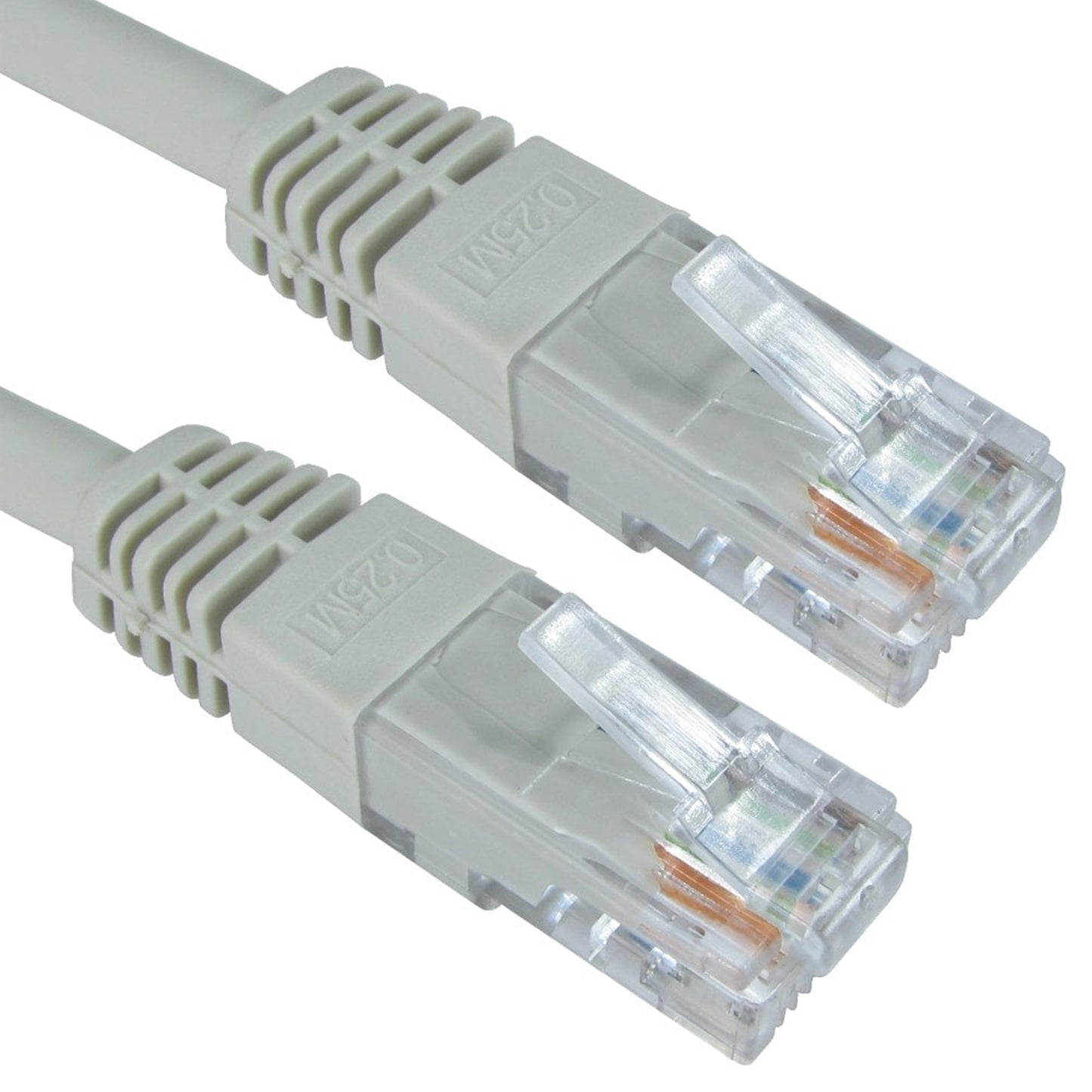 RJ45 (M) to RJ45 (M) CAT6 5m Grey OEM Moulded Boot Copper UTP Network Cable