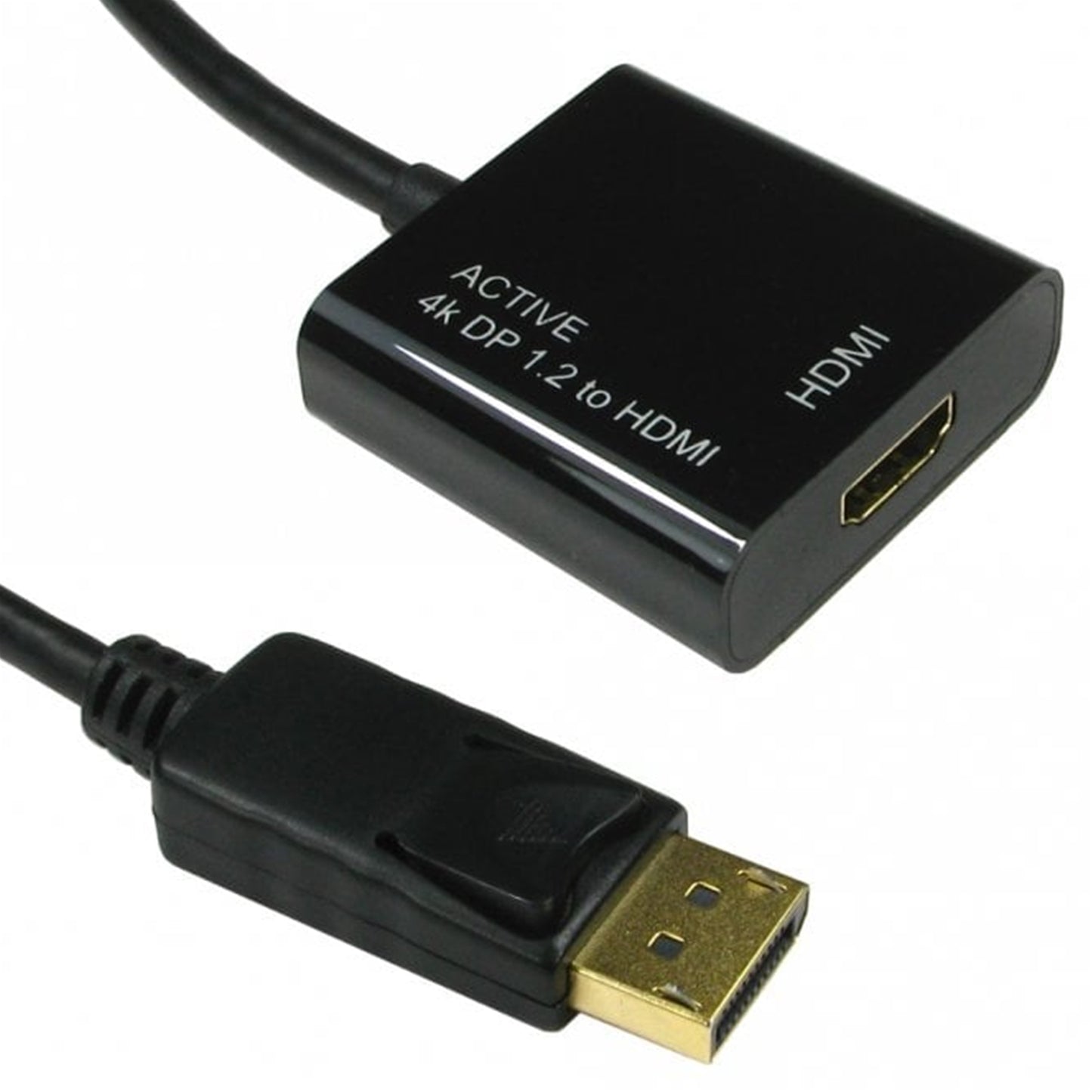 15CM DISPLAY PORT V1.2 - HDMI ACTIVE ADAP 4K BLACK