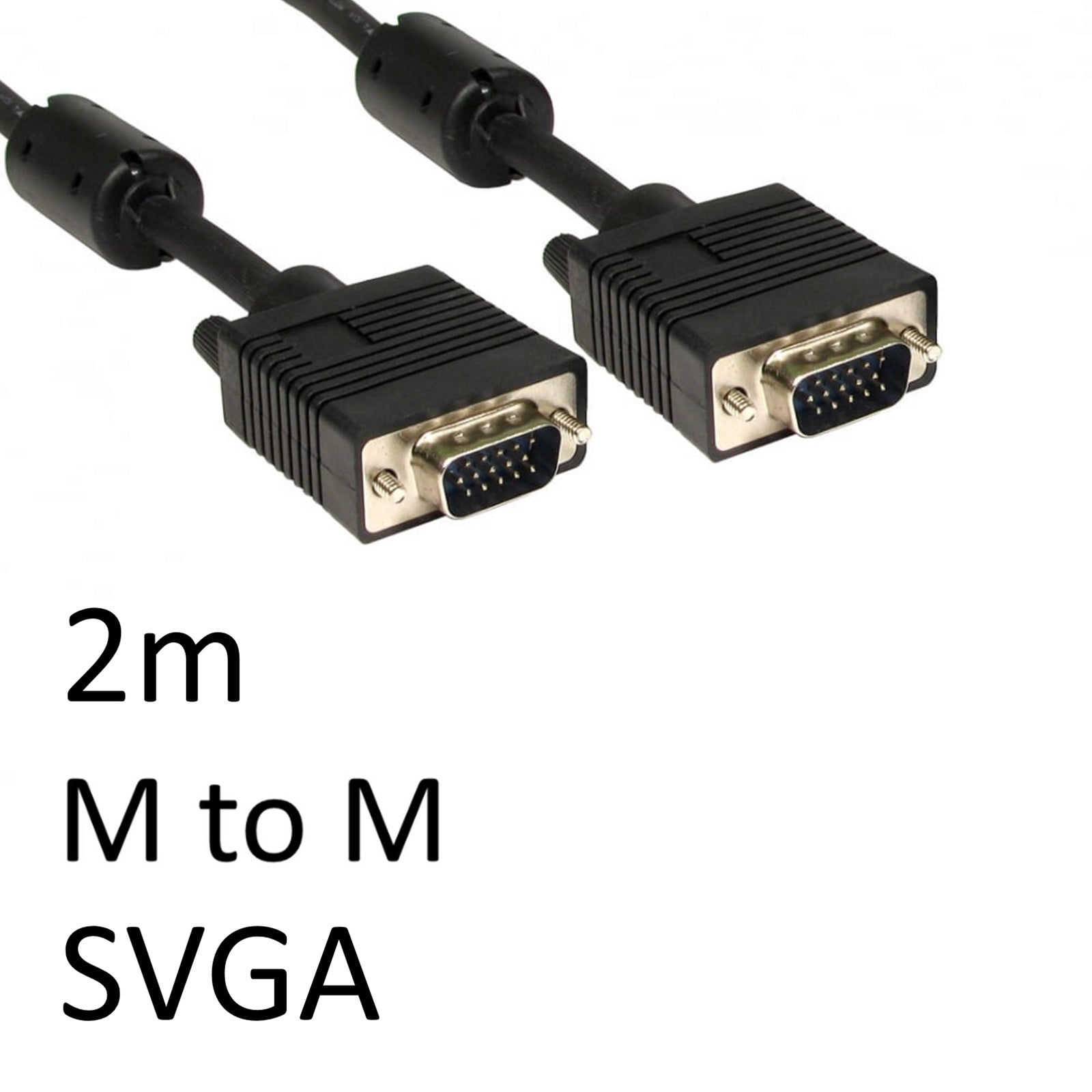 SVGA (M) to SVGA (M) 2m Black OEM Display Cable