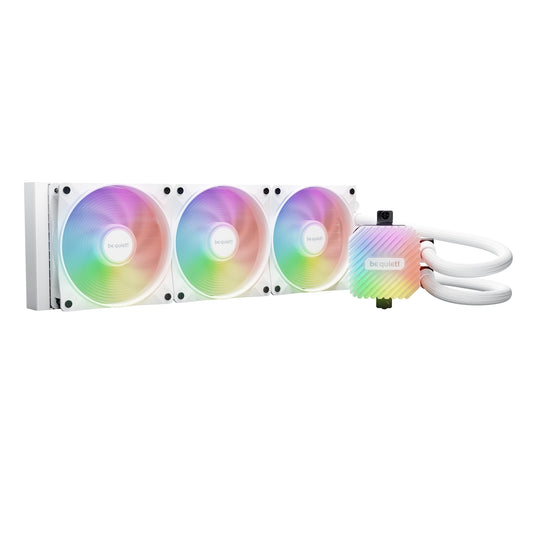 be quiet! Light Loop 360mm AIO CPU Water Cooler, High-Performance ARGB Lighting, Triple 120mm PWM Fans, Ultra-Quiet Operation, Easy Maintenance, Intel/AMD Compatible, White