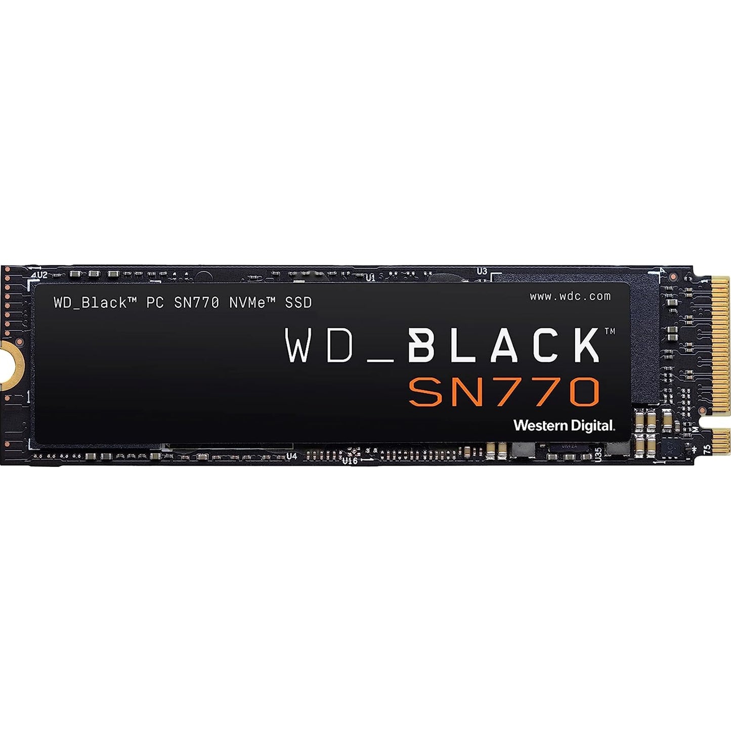 WD Black SN770 (WDS100T3X0E) 1TB NVMe SSD, M.2 Interface, PCIe Gen4, 2280, Read 5150MB/s, Write 4900MB/s, 5 Year Warranty