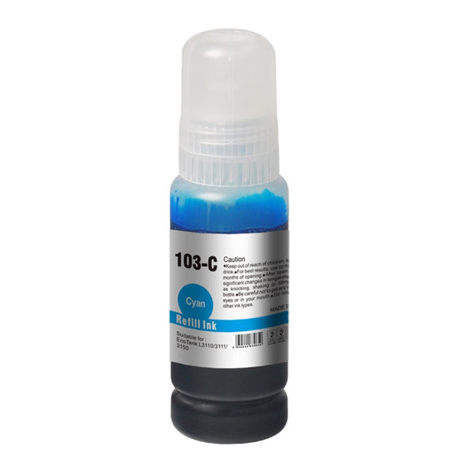 InkLab 103 Epson Compatible EcoTank Cyan ink bottle