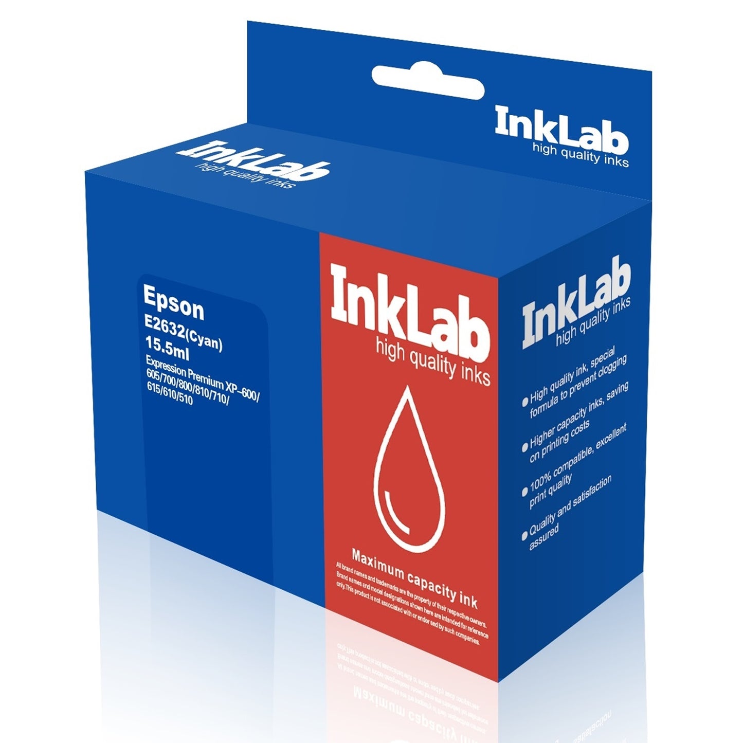 InkLab 2632 Epson Compatible Cyan Replacement Ink