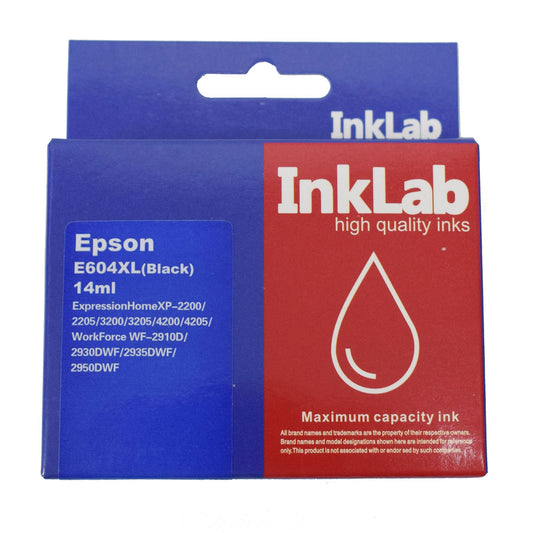 InkLab 604 Epson Compatible Black Replacement Ink