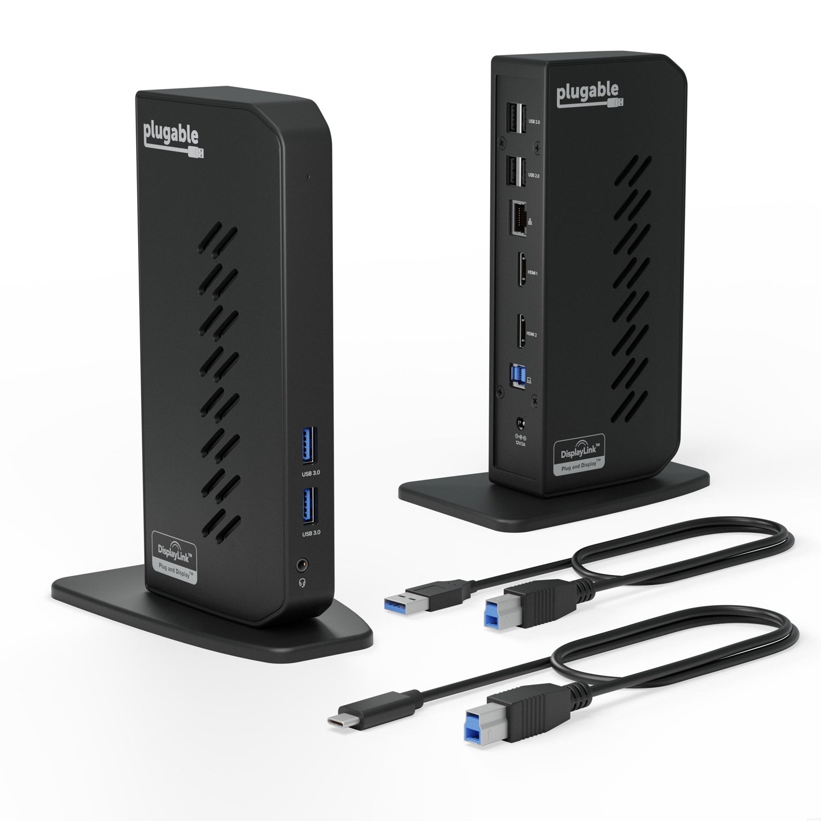 Plugable UD-3900Z USB-A/USB-C Dual Monitor Universal DisplayLink Certified Docking Station