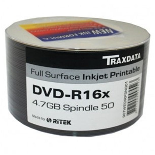 Ritek Traxdata DVD-R 16X 50Pk Boxed Printable