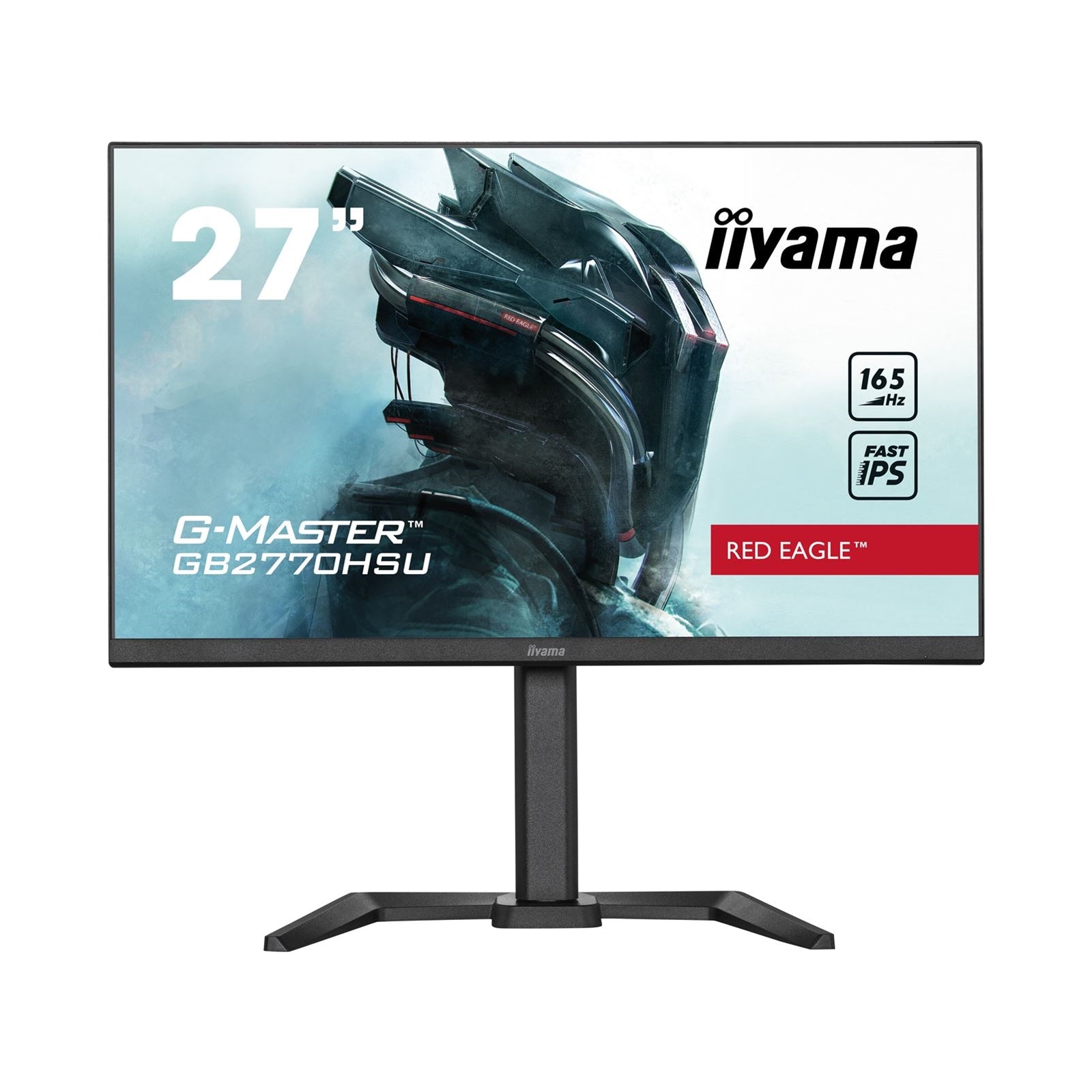 iiyama G-Master GB2770HSU-B5 Red Eagle 27 Inch Monitor Gaming Monitor, Black, Ultra Slim Bezel, Fast IPS IGZO, 165Hz, 0.8ms, FreeSync, HDMI, Display Port, USB Hub, Height Adjustable, Pivot, VESA