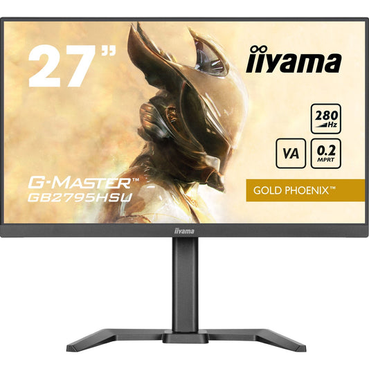 iiyama G-MASTER GB2795HSU-B1 27 inch IPS Monitor, Full HD, 0.2ms, HDMI, DisplayPort, HDCP, USB Hubx4, Freesync, 280Hz, Speakers, Black, Internal PSU, Height Adjust, Pivot, VESA