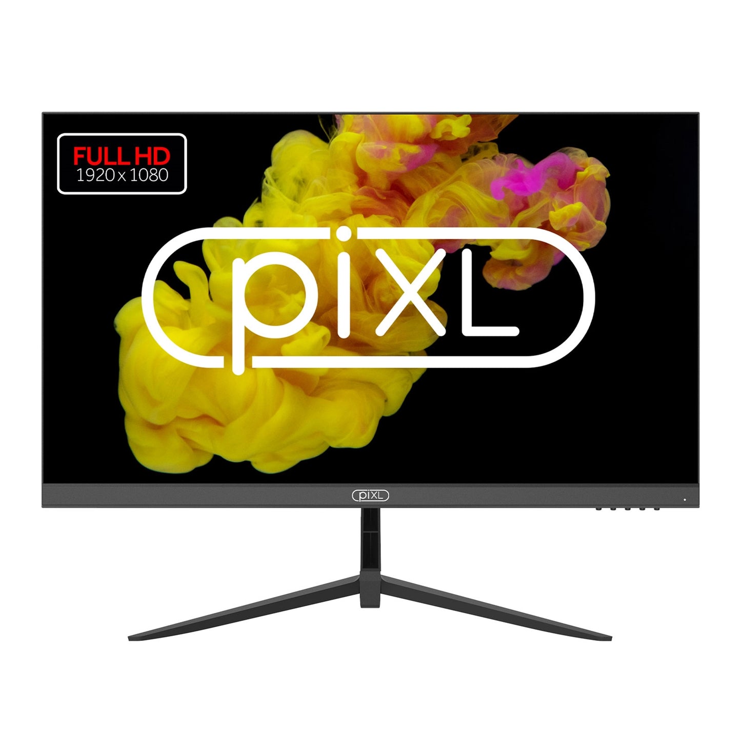 piXL PX24IVHFPD 24 Inch Frameless Monitor, Widescreen IPS LCD Panel, 5ms Response Time, 100Hz Refresh Rate, Full HD 1920 x 1080, VGA, HDMI, 16.7 Million Colour Support, Black Finish, 3 Year Warranty