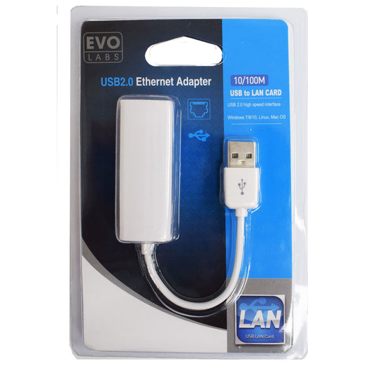 Evo Labs 10/100 USB 2.0 to Ethernet Adapter