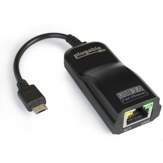 Plugable USB2-OTGE100 USB 2.0 OTG Micro USB to 10/100 Ethernet Adapter