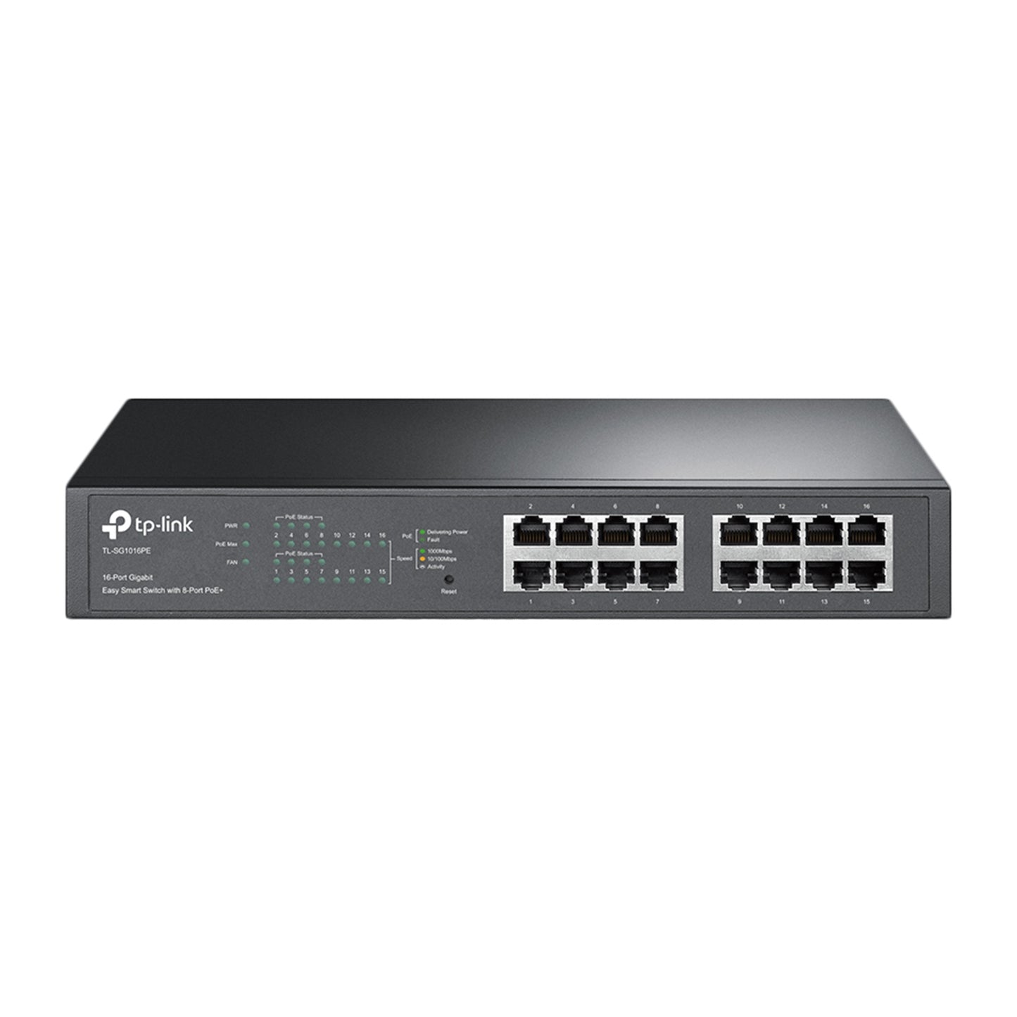 TP-Link TL-SG1016PE 16-Port Metal Gigabit Easy Smart Switch with 8-Port PoE+ (150W)