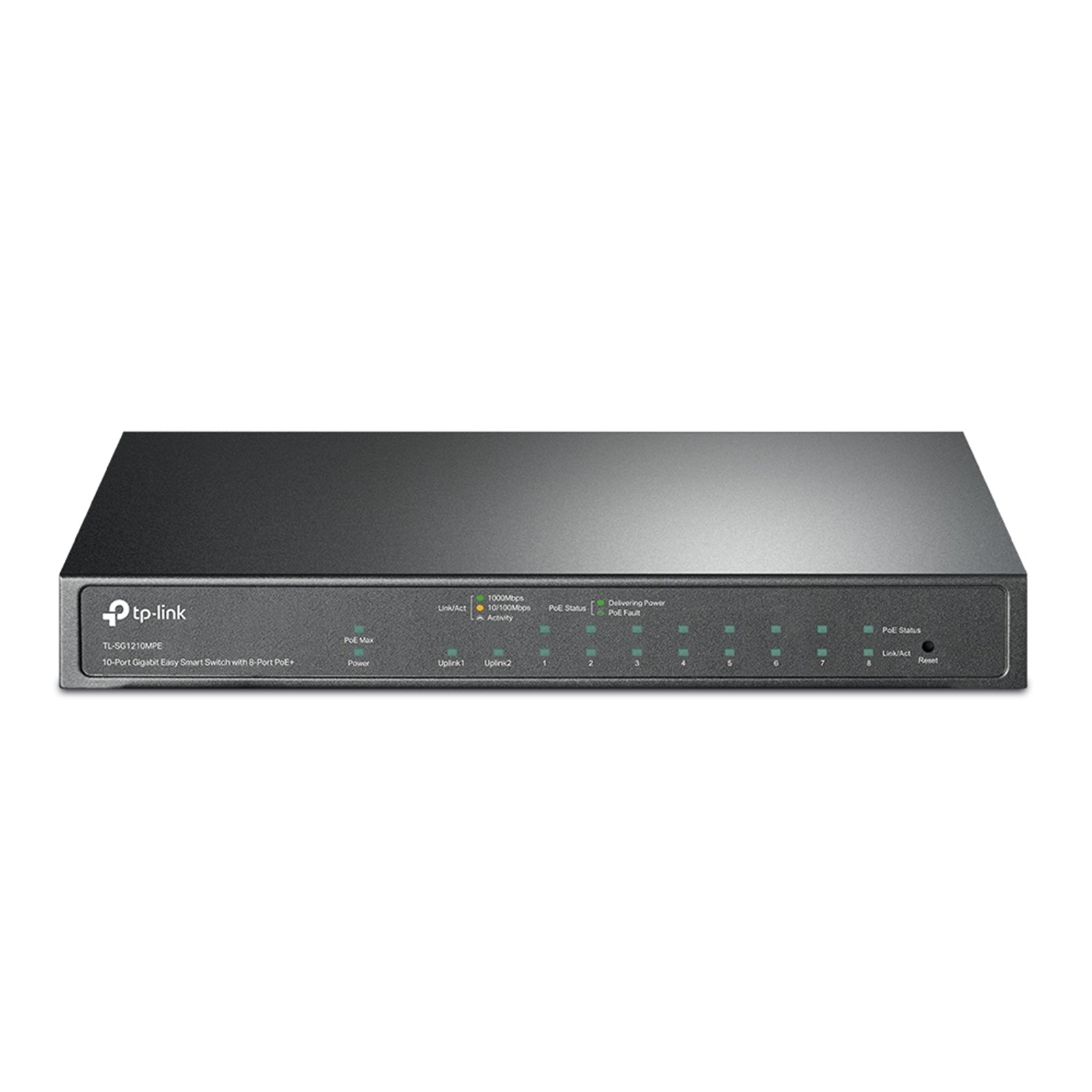 TP-Link TL-SG1210MPE 10-Port Metal Gigabit Easy Smart Switch with 8-Port PoE+ (123W)